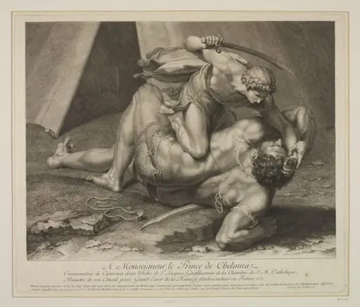 David Slaying Goliath, by Benoît Audran