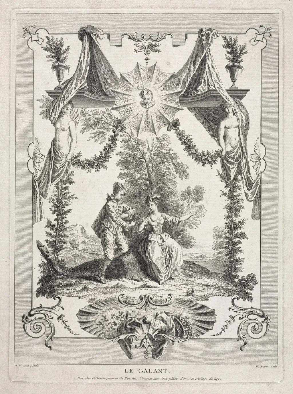 The Gallant, by Benoit II Audran, 1742