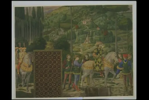Copy after the fresco <i>The Procession of the Kings</i> (wall with the <i>Procession of the Middle King, Balthasar</i>), Benozzo Gozzoli in the Palazzo Medici-Riccardi Chapel, Florence, by Benozzo Gozzoli