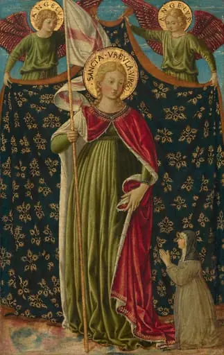 Saint Ursula with Two Angels and Donor, by Benozzo Gozzoli