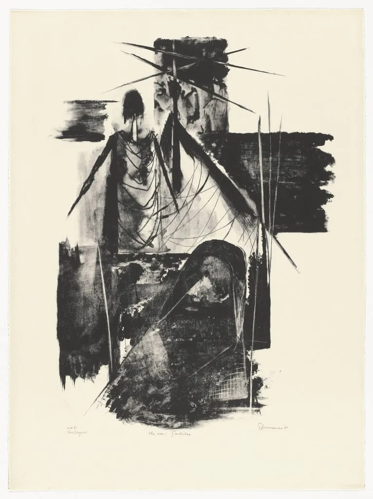 Untitled, by Benton Spruance, ink, 1961