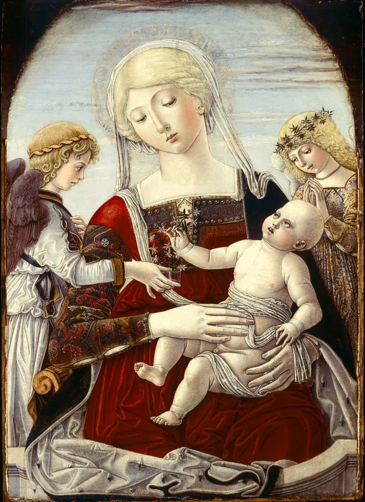 Virgin and Child with Angels, by Benvenuto di Giovanni