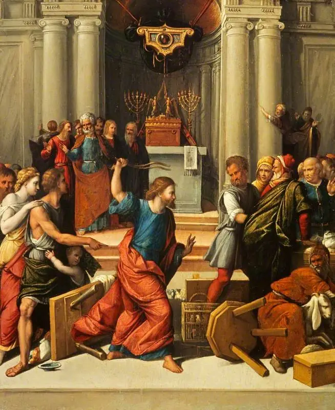 Christ Driving the Money-changers from the Temple, by Benvenuto Tisi