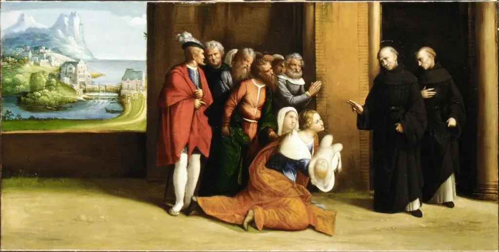 Saint Nicholas of Tolentino Reviving a Child, by Benvenuto Tisi