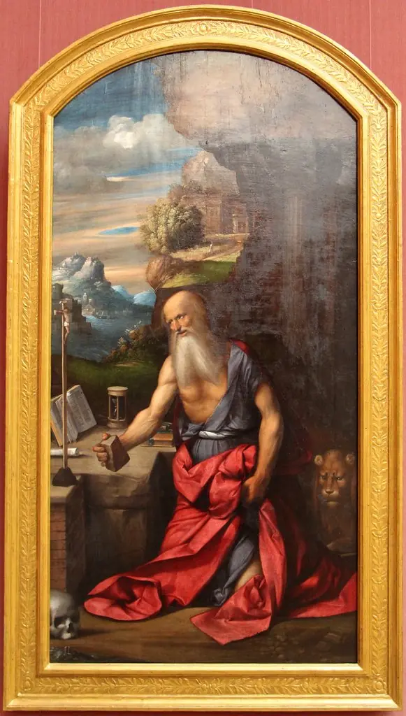 The penitent saint Jerome, by Benvenuto Tisi