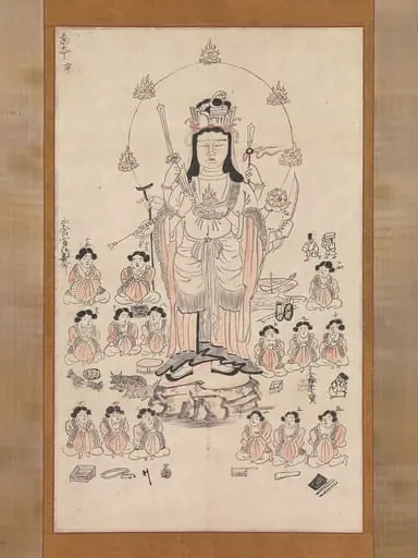 弁財天十五童子像|Benzaiten and Fifteen Attendants