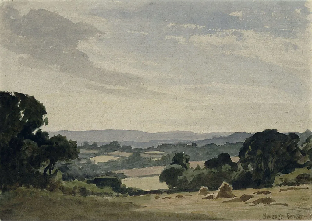 Sussex Weald, by Berenger Benger, watercolor, 1926