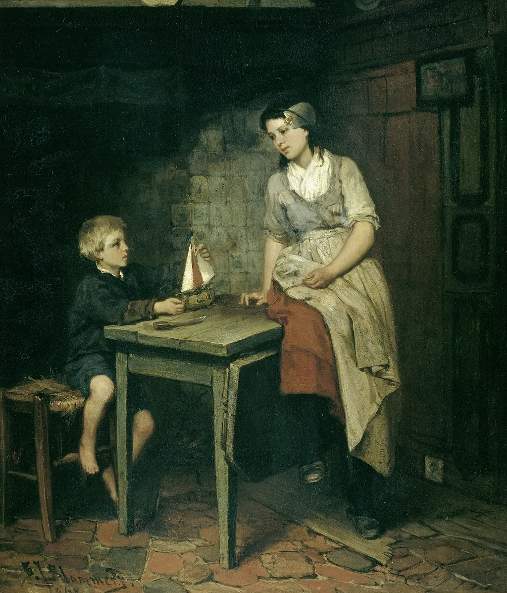 The Fisherman's Children, by Bernard Blommers, oil, 1868