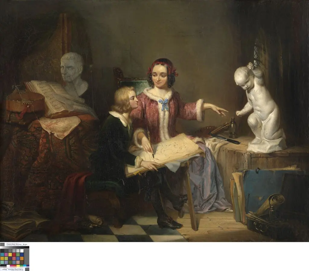 De tekenles, by Bernard Cloet