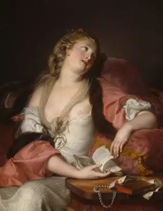 Lady Reading the Letters of Heloise and Abelard, by Bernard d'Agescy