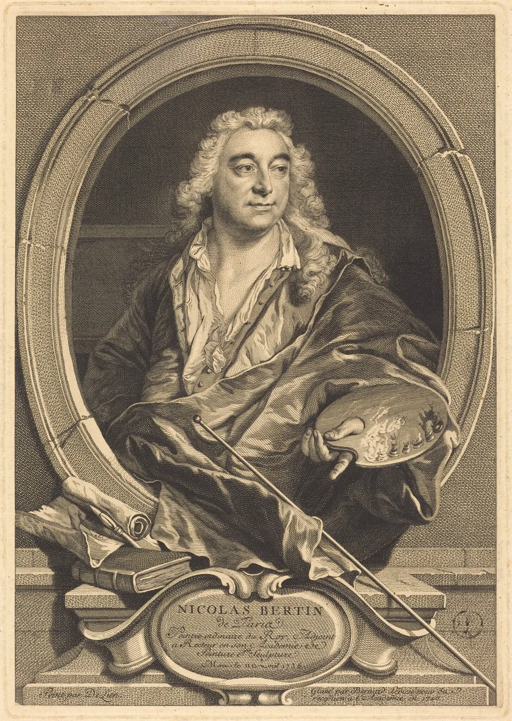 Nicholas Bertin, by Bernard Lépicié, ink, 1740
