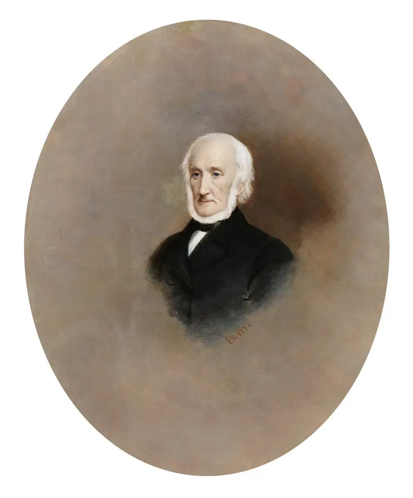Portrait of George Petrie (1790-1866), Artist and Archaeologist, by Bernard Mulrenin