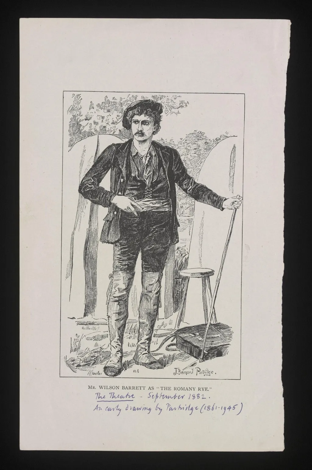 Mr Wilson Barrett as the Romany Rye, by Bernard Partridge, 1882