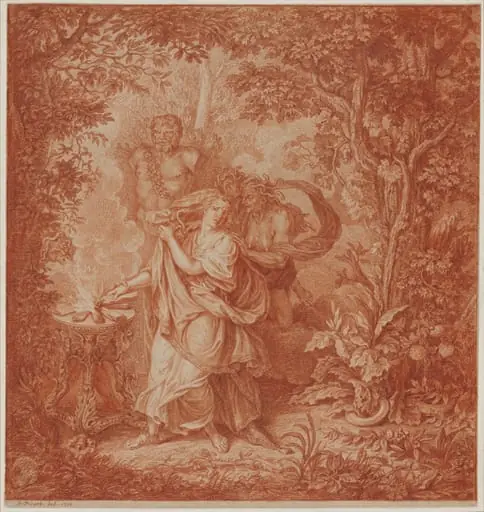 Althaea Putting the Fatal Log on the Fire, by Bernard Picart