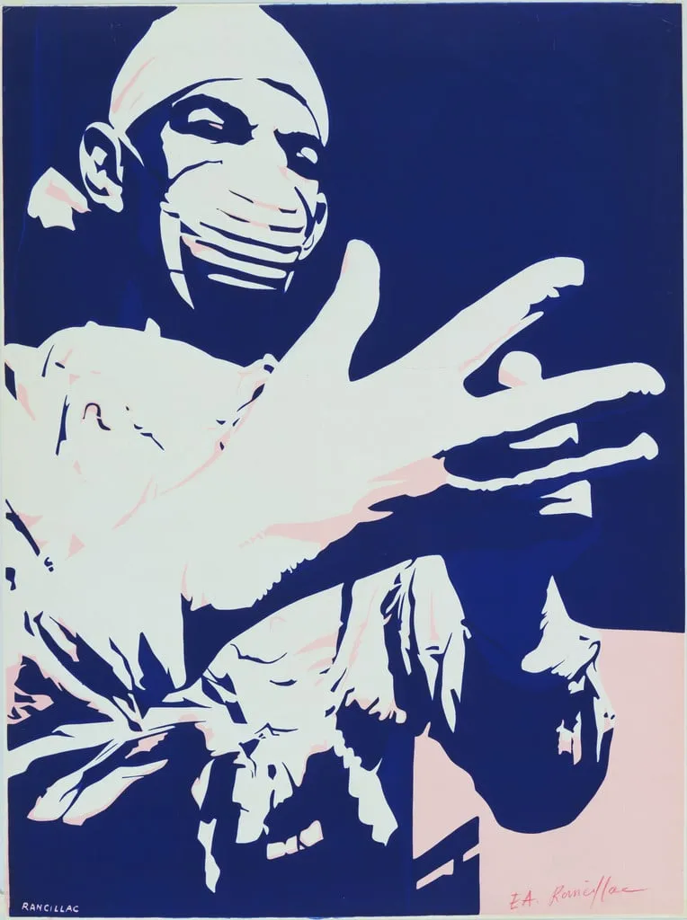 Untitled, by Bernard Rancillac, ink, 1969