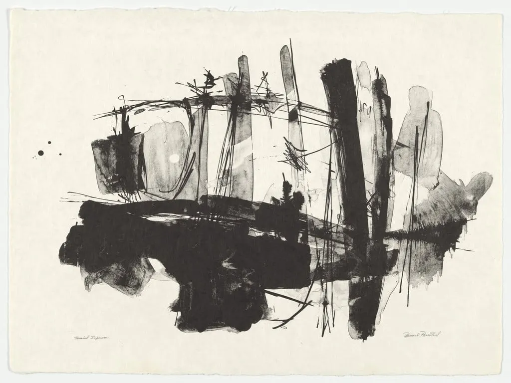Untitled, by Bernard Rosenthal, ink, 1960