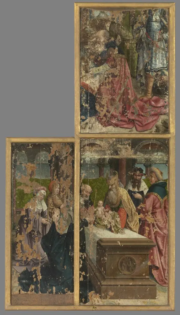 Adoration of the Magi; Presentation of the Christ-child in the temple, by Bernard Van Orley