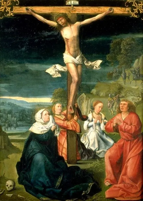 Christus am Kreuz, by Bernard Van Orley, oil, 1515