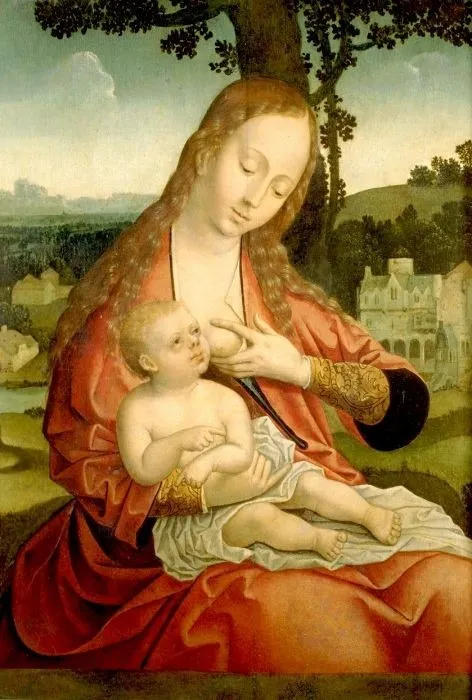 Maria mit dem Kind, by Bernard Van Orley, paint