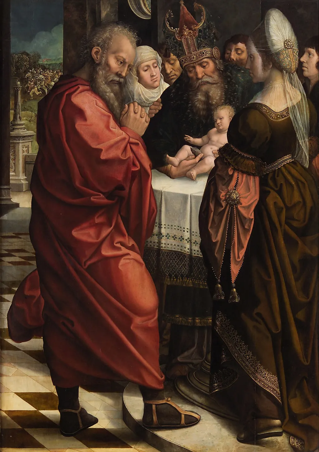 Presentation of Christ, by Bernard Van Orley, oil, 1527