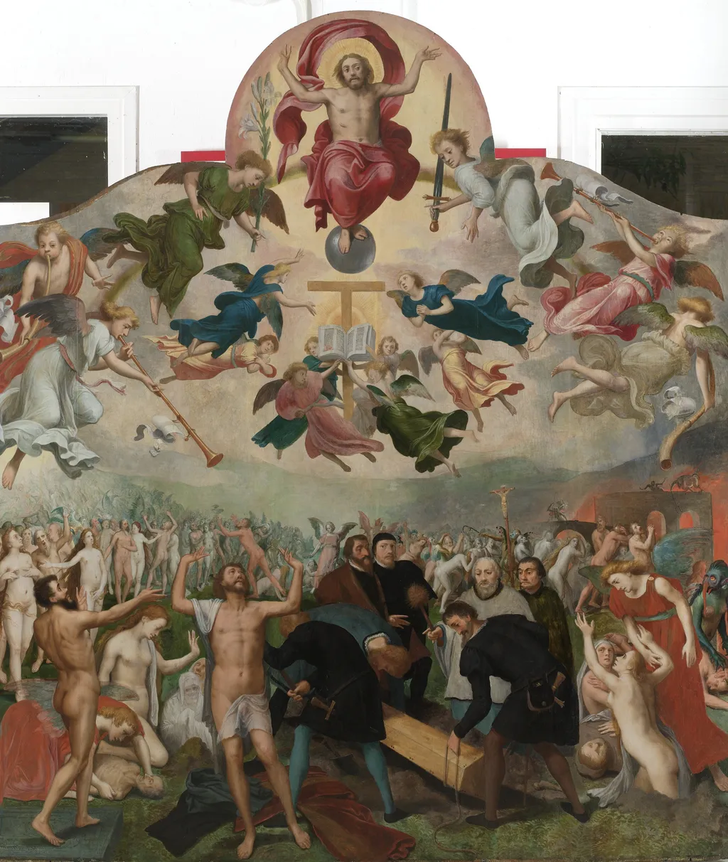The Last Judgement and the burial of the dead, by Bernard Van Orley, oil