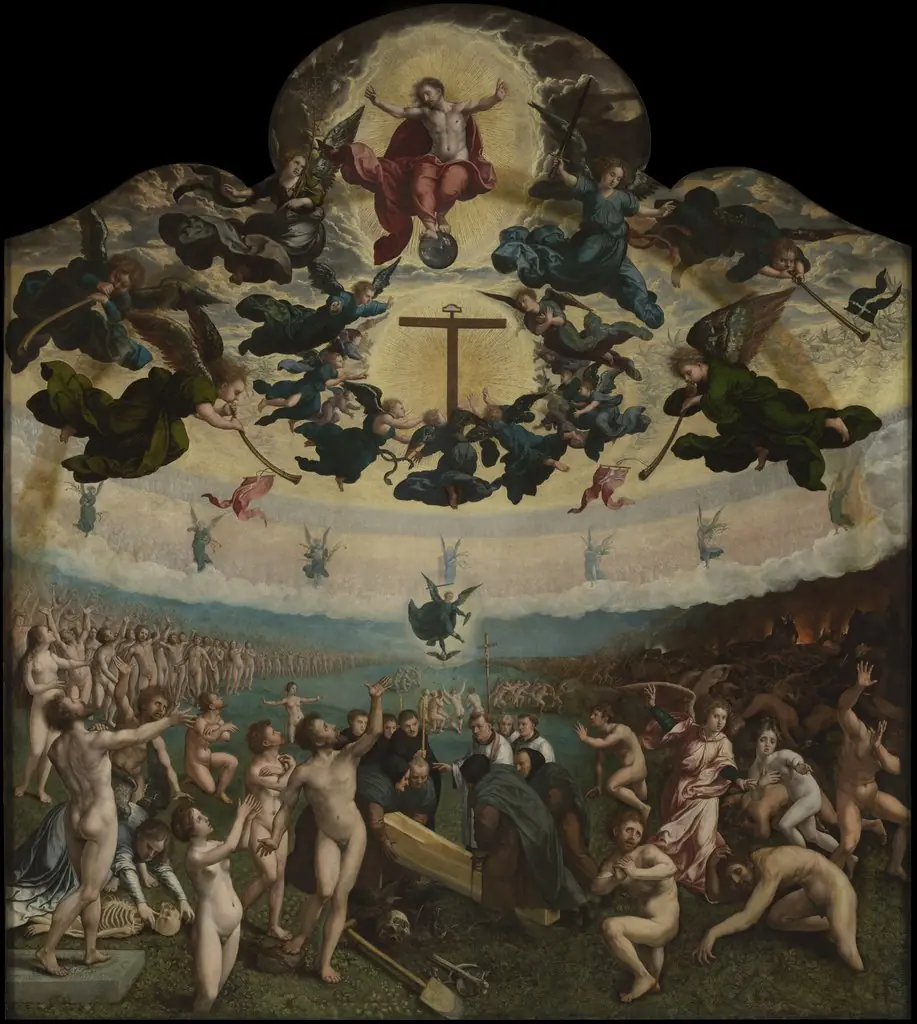 The last judgement and the seventh act of mercy, by Bernard Van Orley