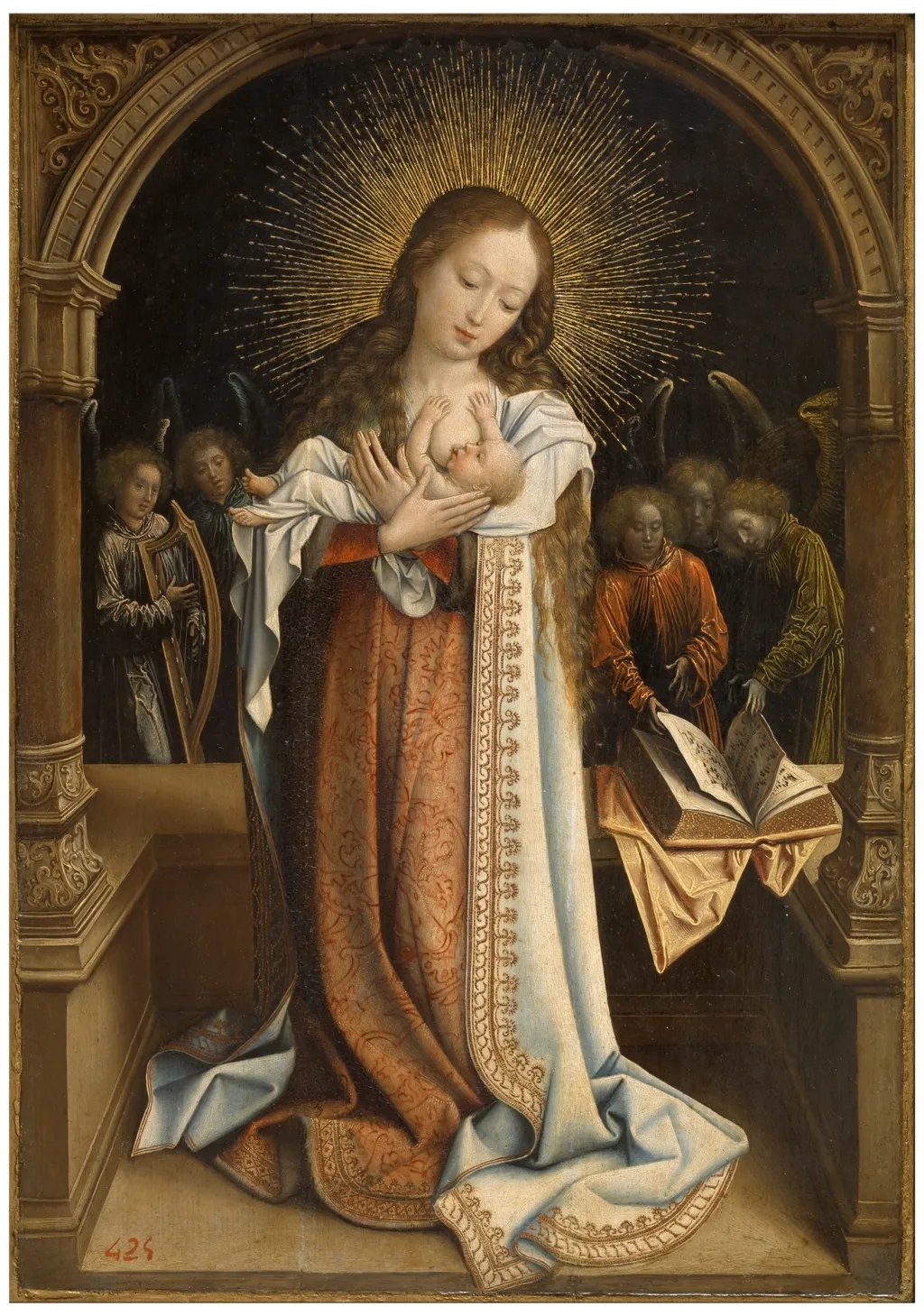 The Virgin Nursing the Child, by Bernard Van Orley, oil, 1520