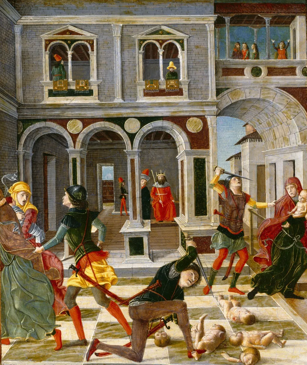 The Massacre of The Innocents, by Bernardino Butinone, tempera, 1490