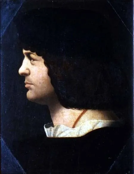 Portrait of a man, by Bernardino de' Conti, unspecified, 1496