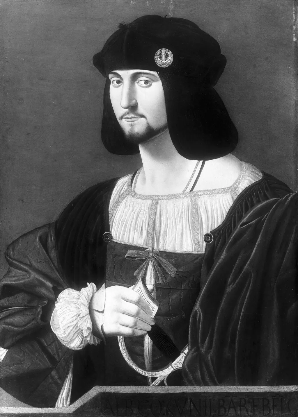 Portrait of Count Alberico II., by Bernardino de' Conti, paint, 1518