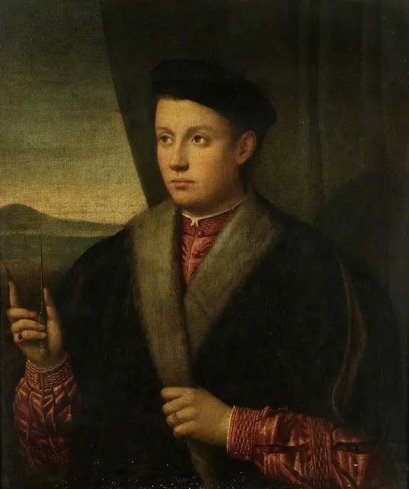 An unknown youth, by Bernardino Licinio, oil, 1540