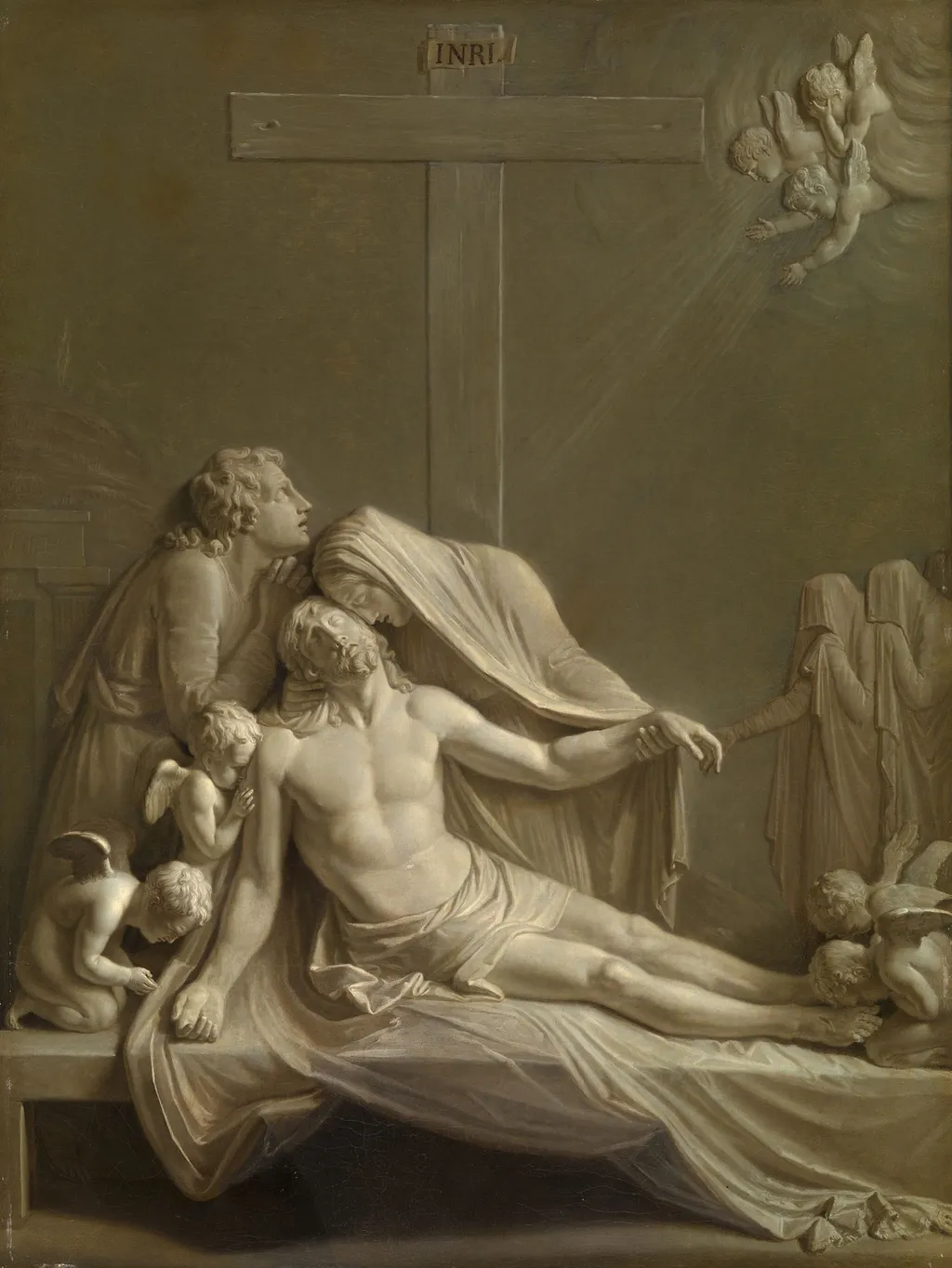 Deposition (after Antonio Canova), by Bernardino Nocchi, oil, 1800