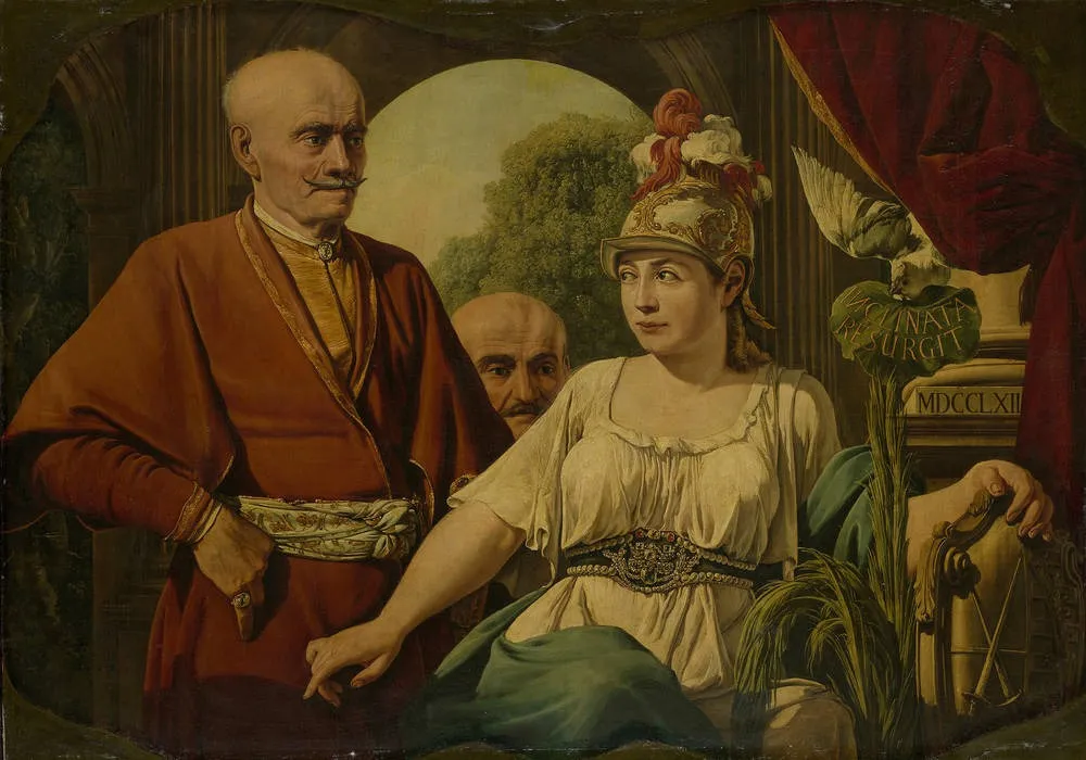 Allegory Inclinata Resurgit, by Bernardo Bellotto, oil, 1762