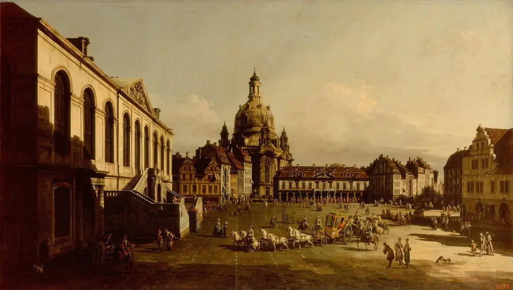 New Market Place in Dresden, by Bernardo Bellotto