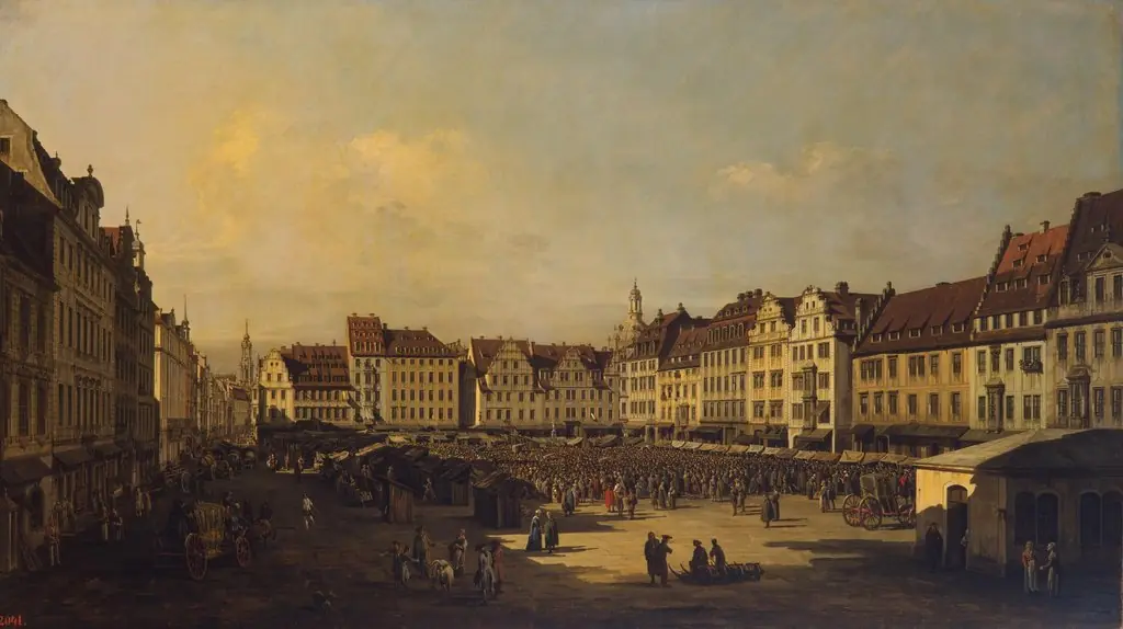 Old Market-Place in Dresden, by Bernardo Bellotto