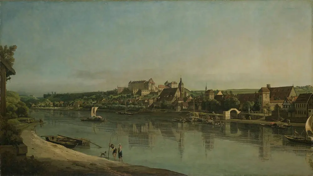Pirna from Kopitz, by Bernardo Bellotto