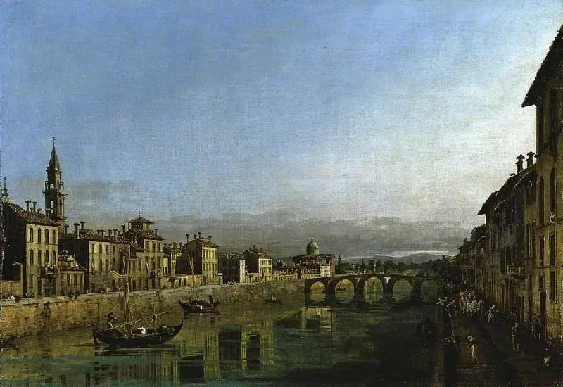 The Arno in Florence with the Ponte Alla Carraia, by Bernardo Bellotto