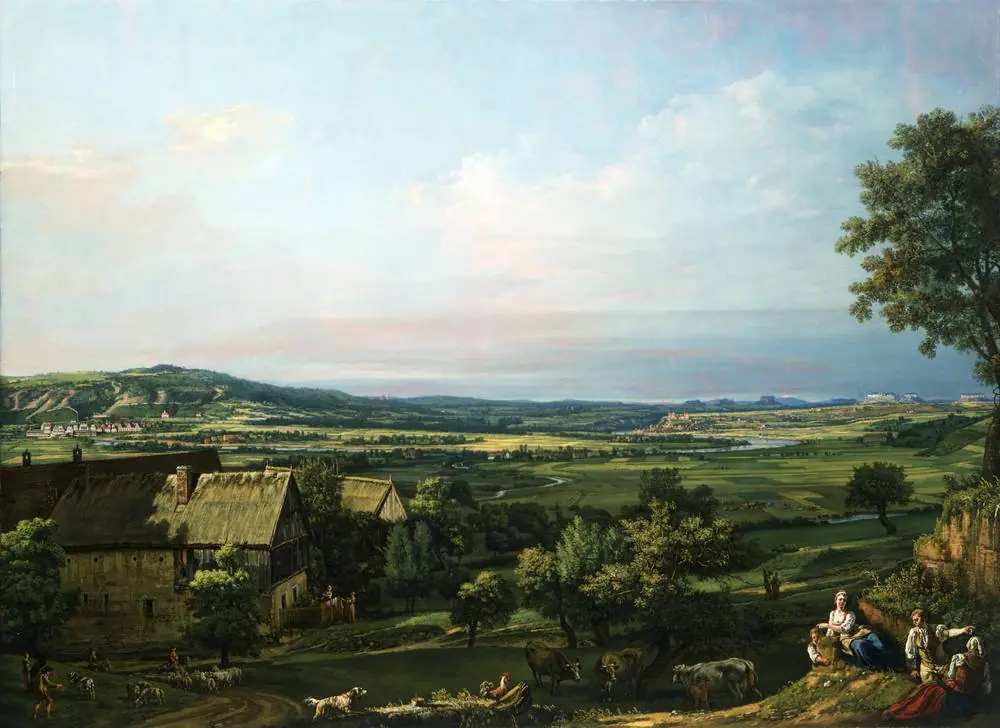 The Elbe between Pirna and Pillnitz, by Bernardo Bellotto