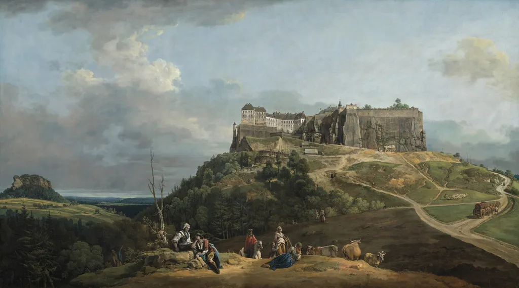 The Fortress of Königstein, by Bernardo Bellotto, oil
