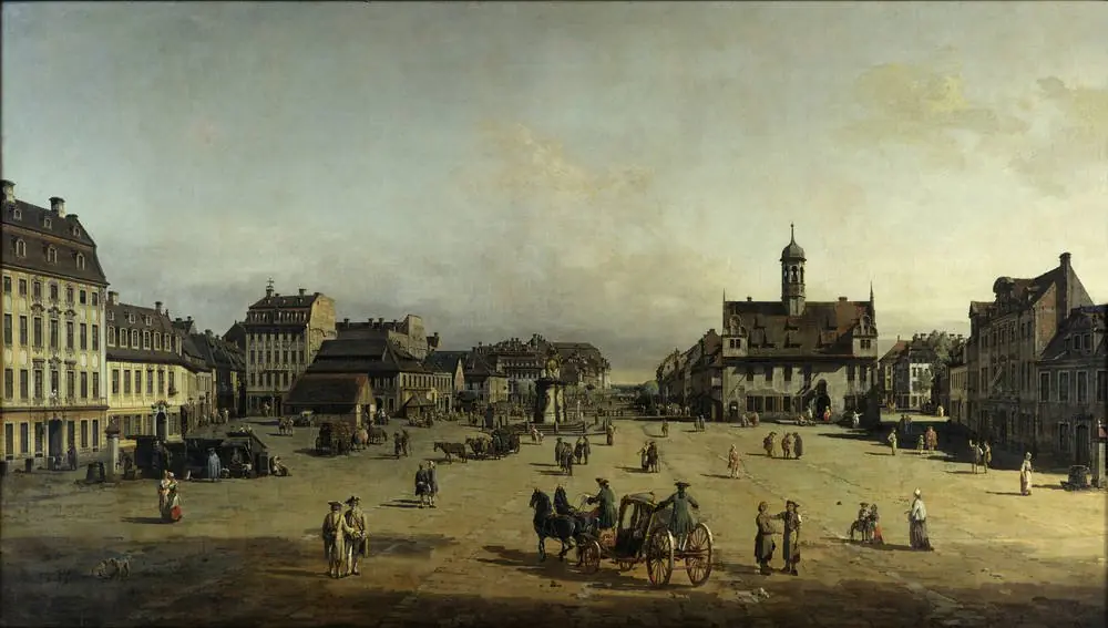 The New Market in Dresden, by Bernardo Bellotto