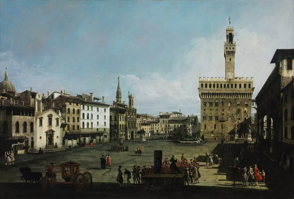 The Piazza della Signoria in Florence, by Bernardo Bellotto