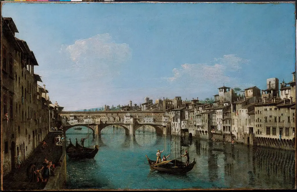 The Ponte Vecchio, Florence, by Bernardo Bellotto