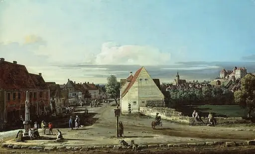 View of Pirna with the Fortress of Sonnenstein, by Bernardo Bellotto