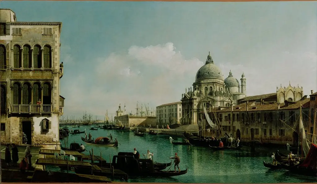 View of the Grand Canal: Santa Maria della Salute and the Dogana from Campo Santa Maria Zobenigo, by Bernardo Bellotto