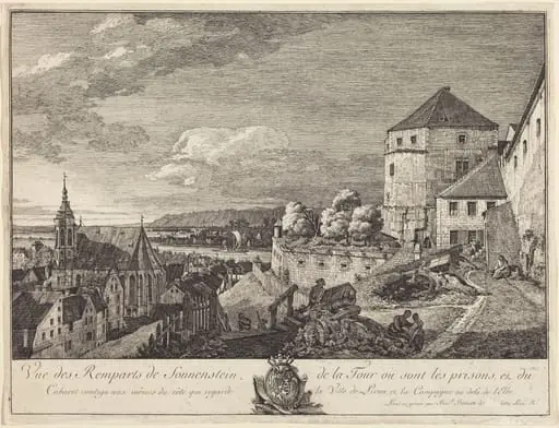 Vue des Remparts de Sonnenstein (View of the Ramparts of Sonnenstein), by Bernardo Bellotto