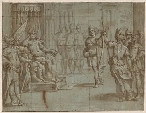David Playing the Harp Before Saul, by Bernardo Castello