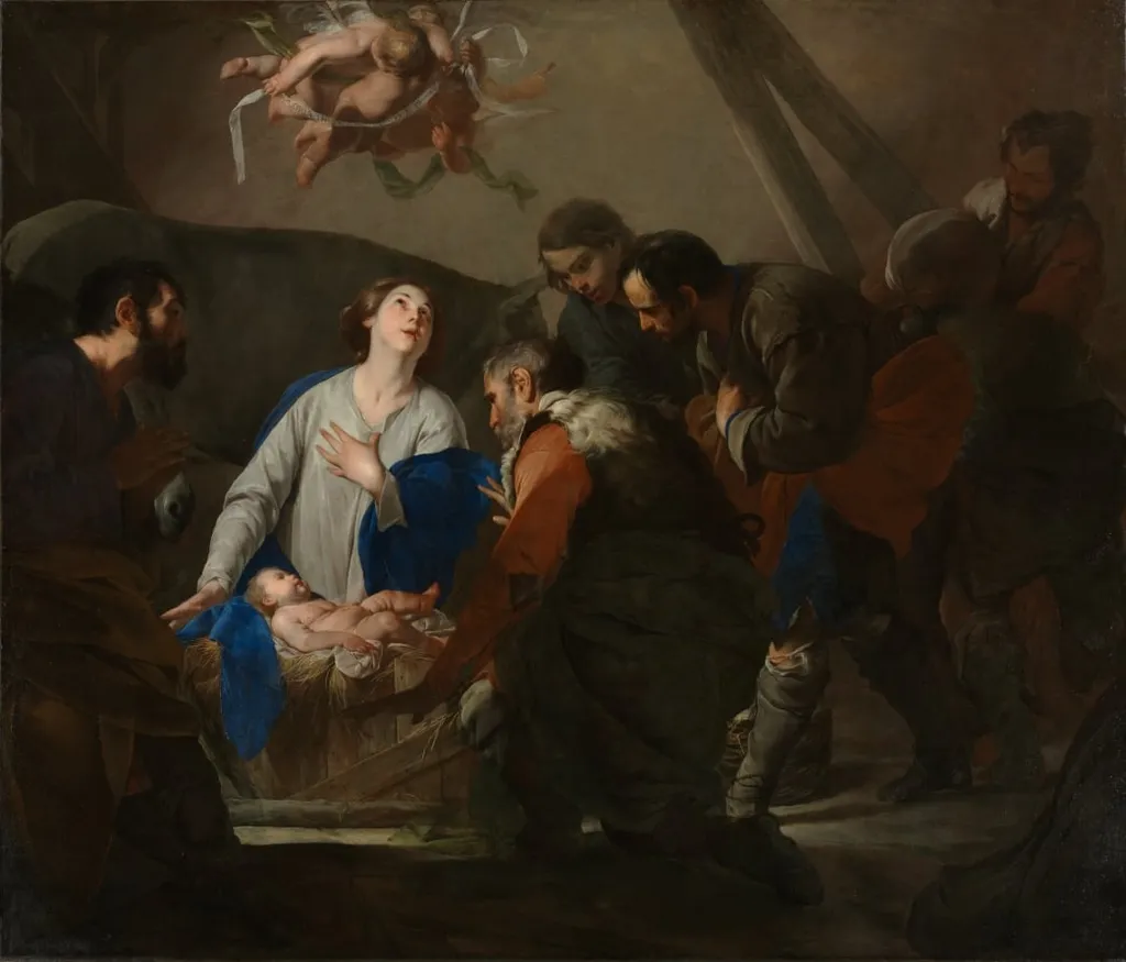 Adoration of the Shepherds, by Bernardo Cavallino, unspecified, 1650