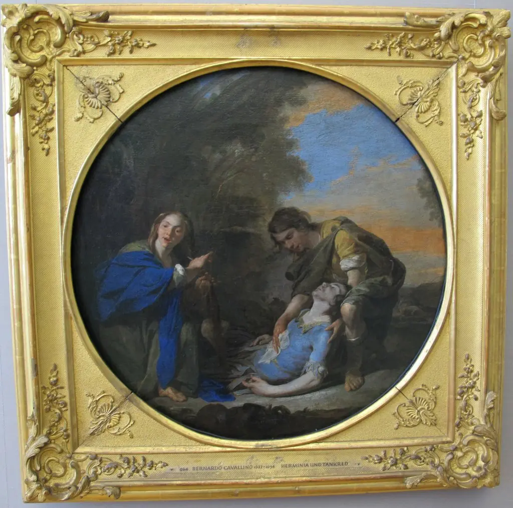 Erminia und der verwundete Tancred, by Bernardo Cavallino