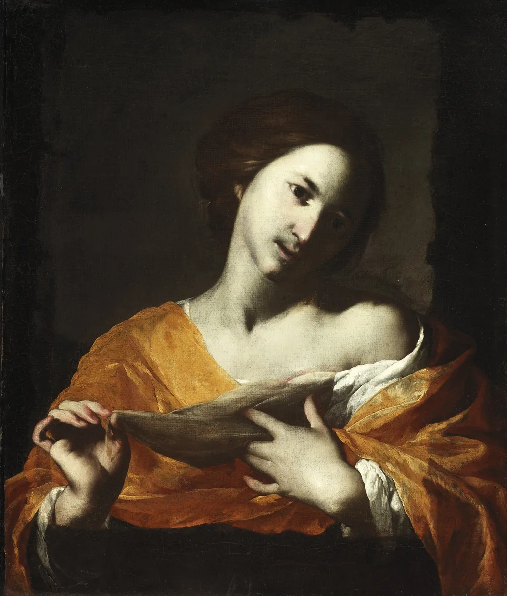 Saint Agatha, by Bernardo Cavallino, oil, 1640
