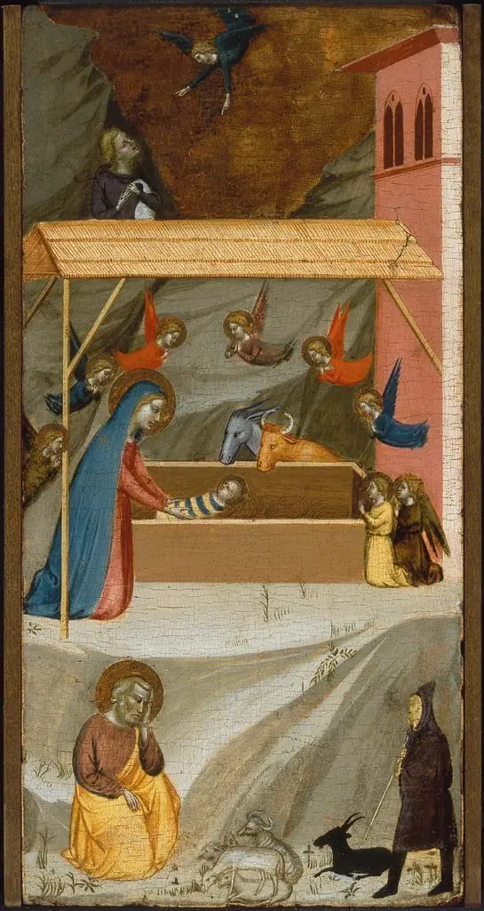 The Nativity and the Annunciation to the Shepherds, by Bernardo Daddi